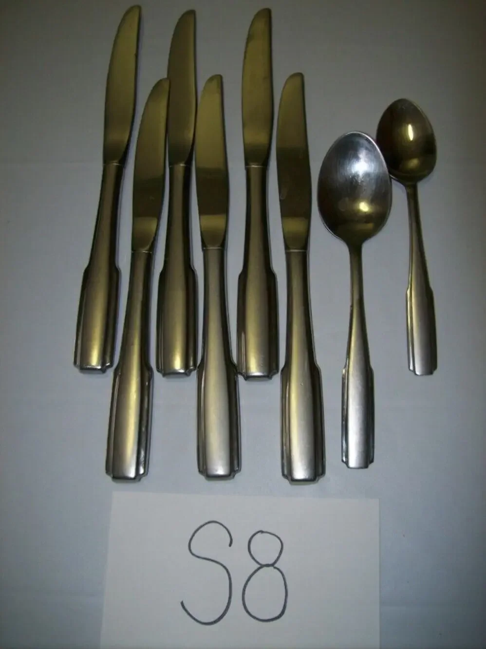 8 Oneida Fremont Knives Spoons Flatware Estate -1211S8